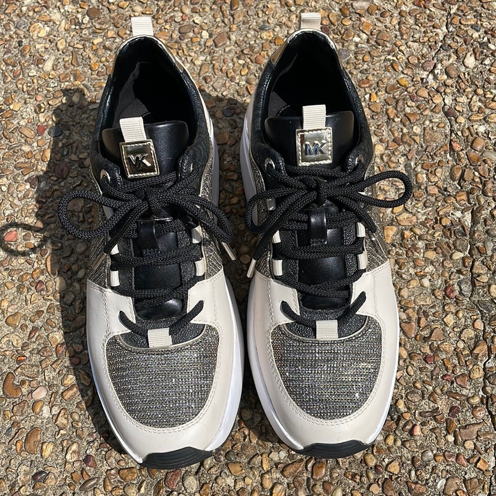 Michael Kors glitter glam tennis shoes